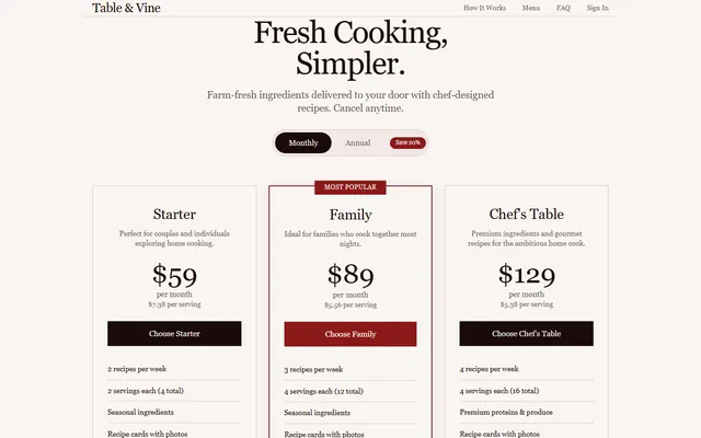 a meal-kit delivery — edserif style preview