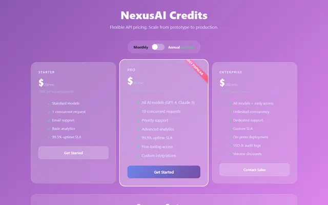 pay-as-you-go AI API credits — gradientmesh style preview