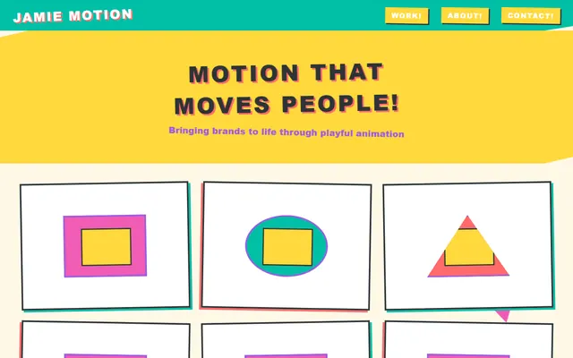 a motion designer — memphis style preview