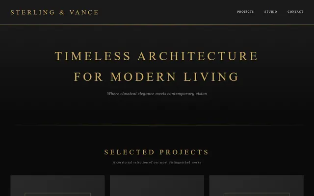 an architecture practice — luxuryserif style preview