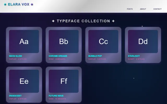 a typeface designer — y2k style preview