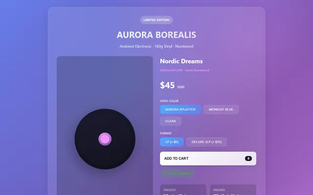 limited-run vinyl pressings — gradientmesh style preview