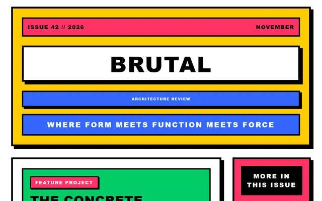 an architecture review issue — neobrutalist style preview