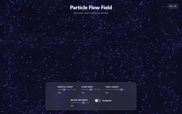 a particle flow field — gradientmesh style preview