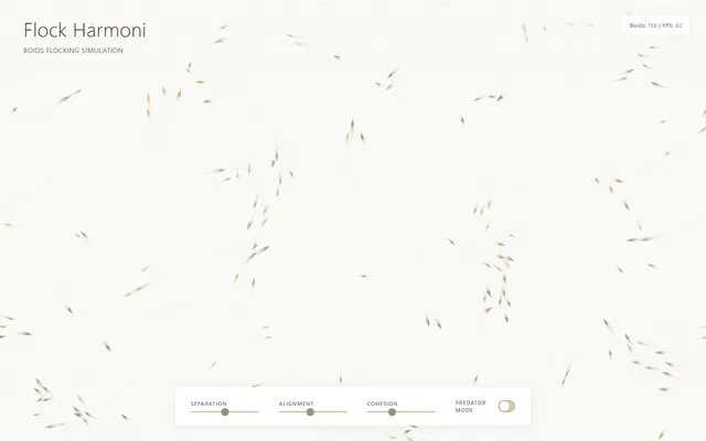 a boids flocking simulation — scandi style preview
