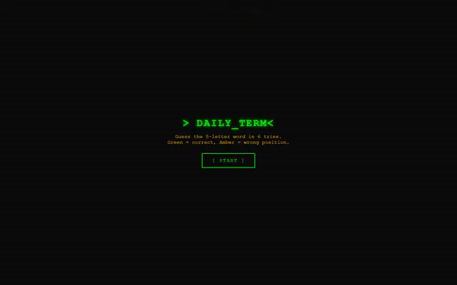 a daily-word guessing game — terminal style preview