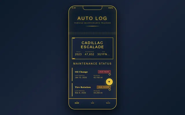 a car maintenance tracker — artdeco style preview