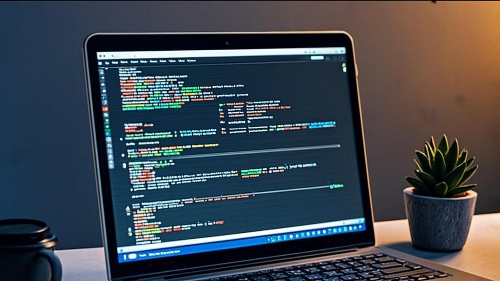 Professional web development workspace